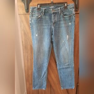 Ann Taylor LOFT Boyfriend Distressed Jeans Size 6
